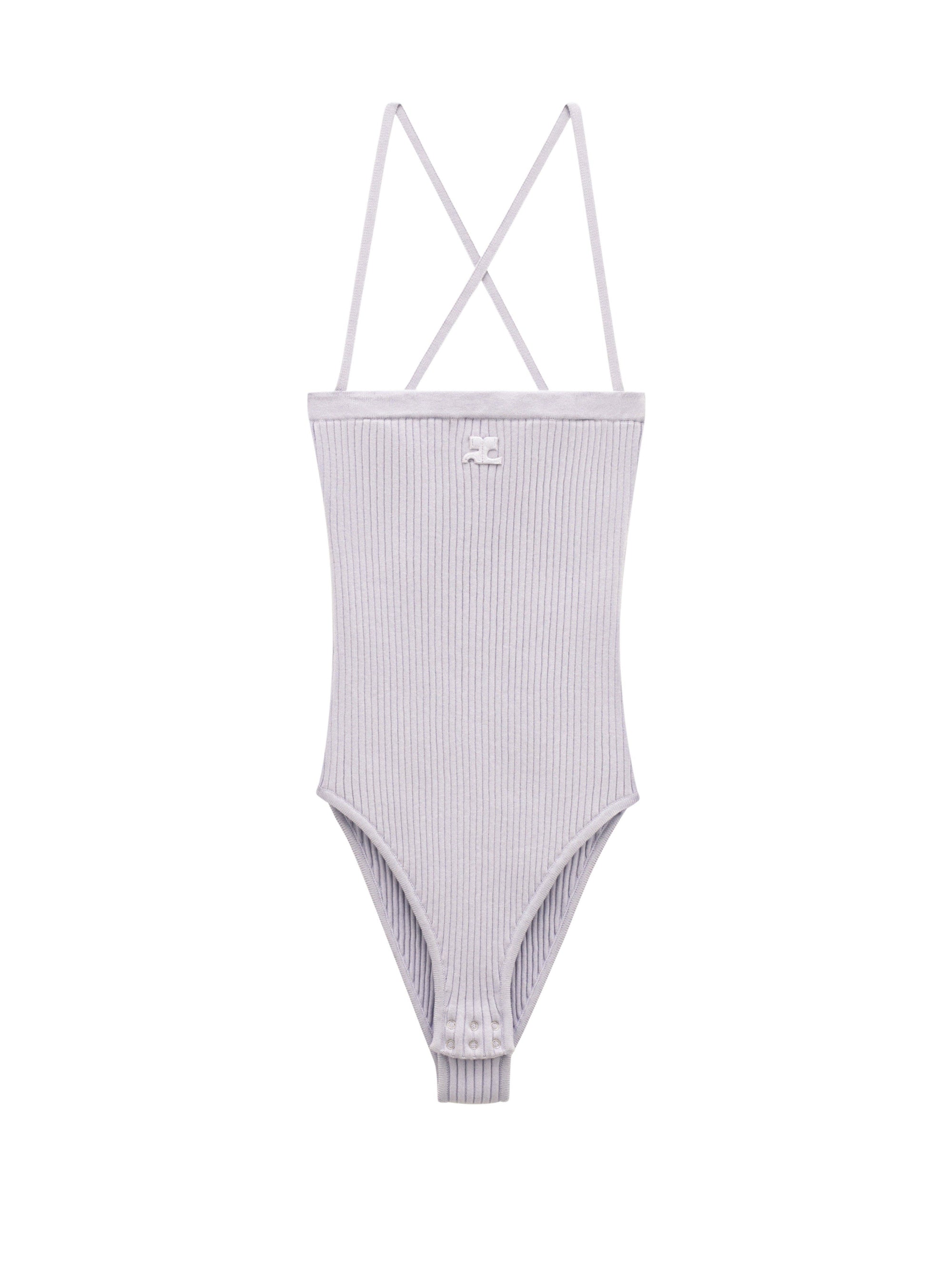 Criss-cross rib knit Body - Purple