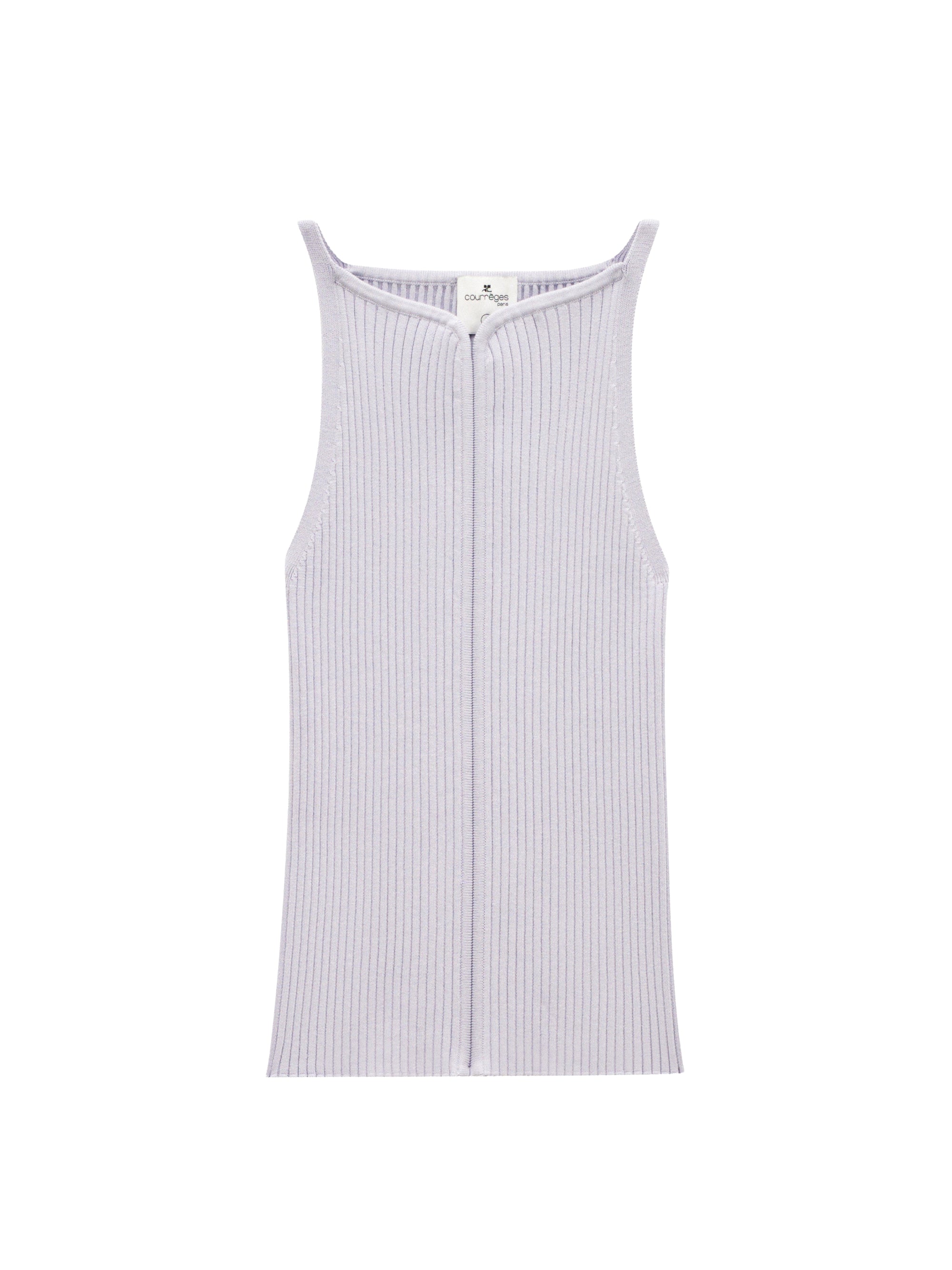 Swallow rib knit tank Top - Purple