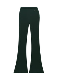 Iconic rib knit flare Pant - Dark Green