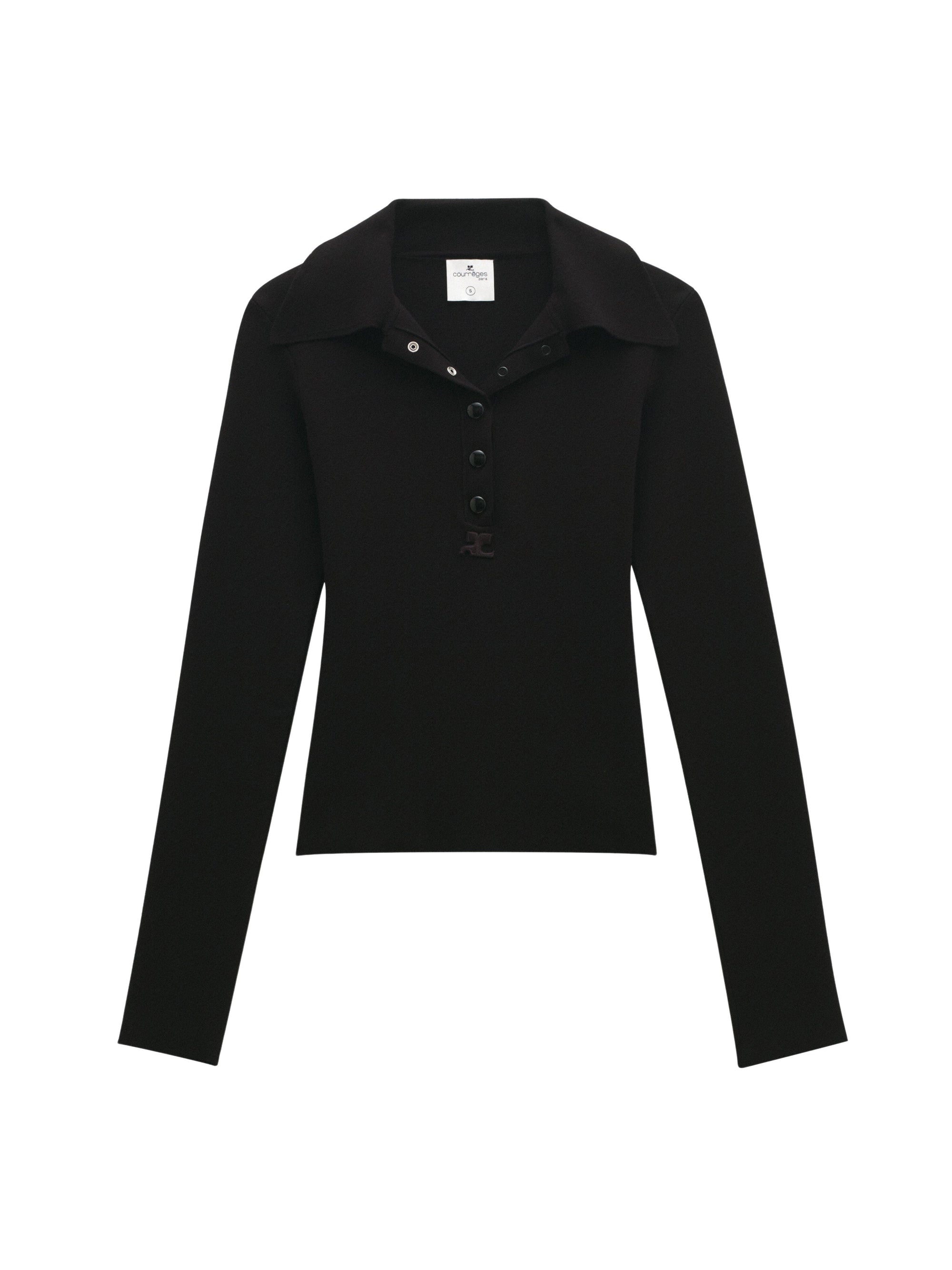 Ac long sleeves milano knit Sweater - Black