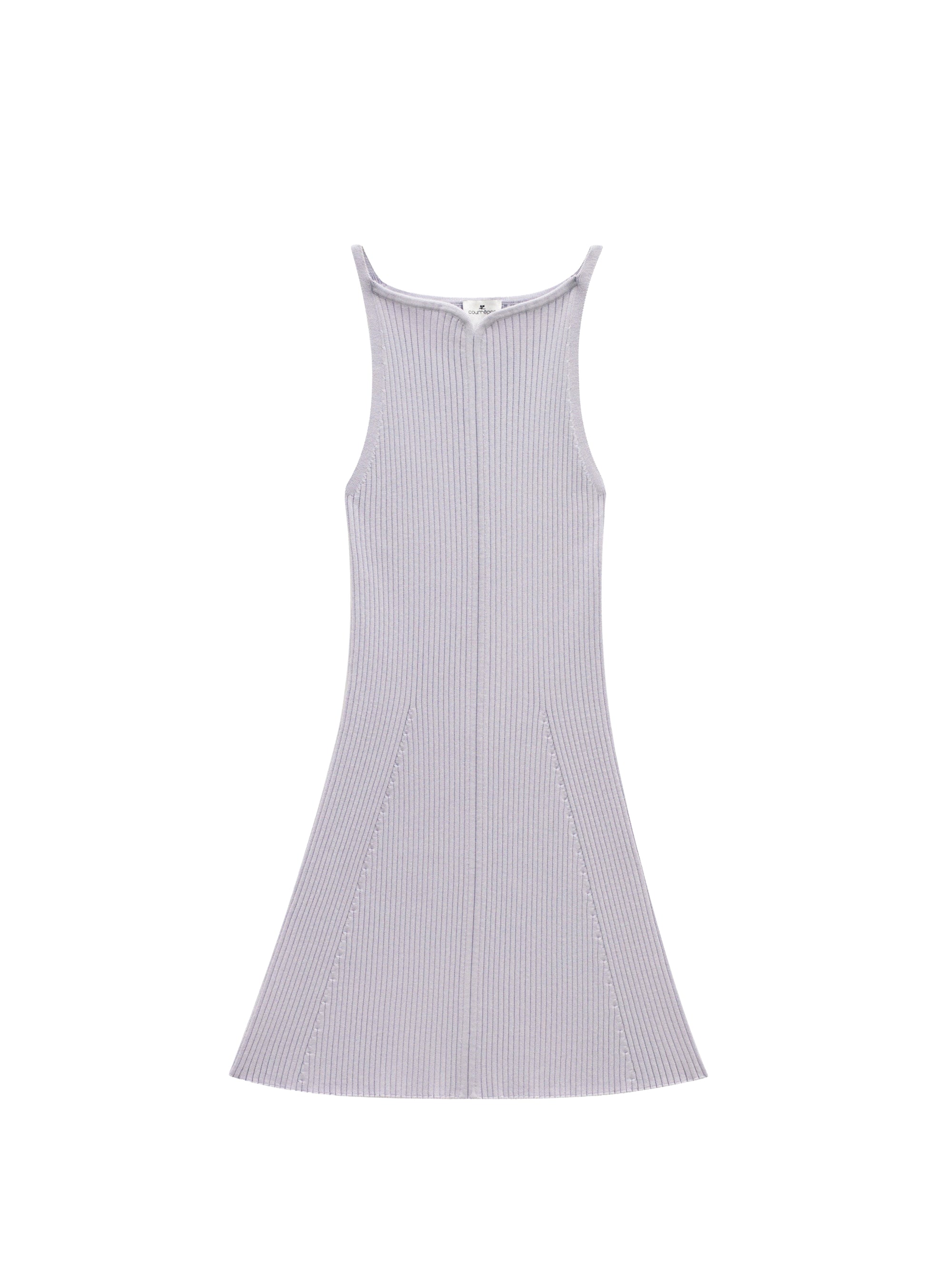 Swallow rib knit Dress - Purple