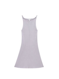 Swallow rib knit Dress - Lavande Fonce