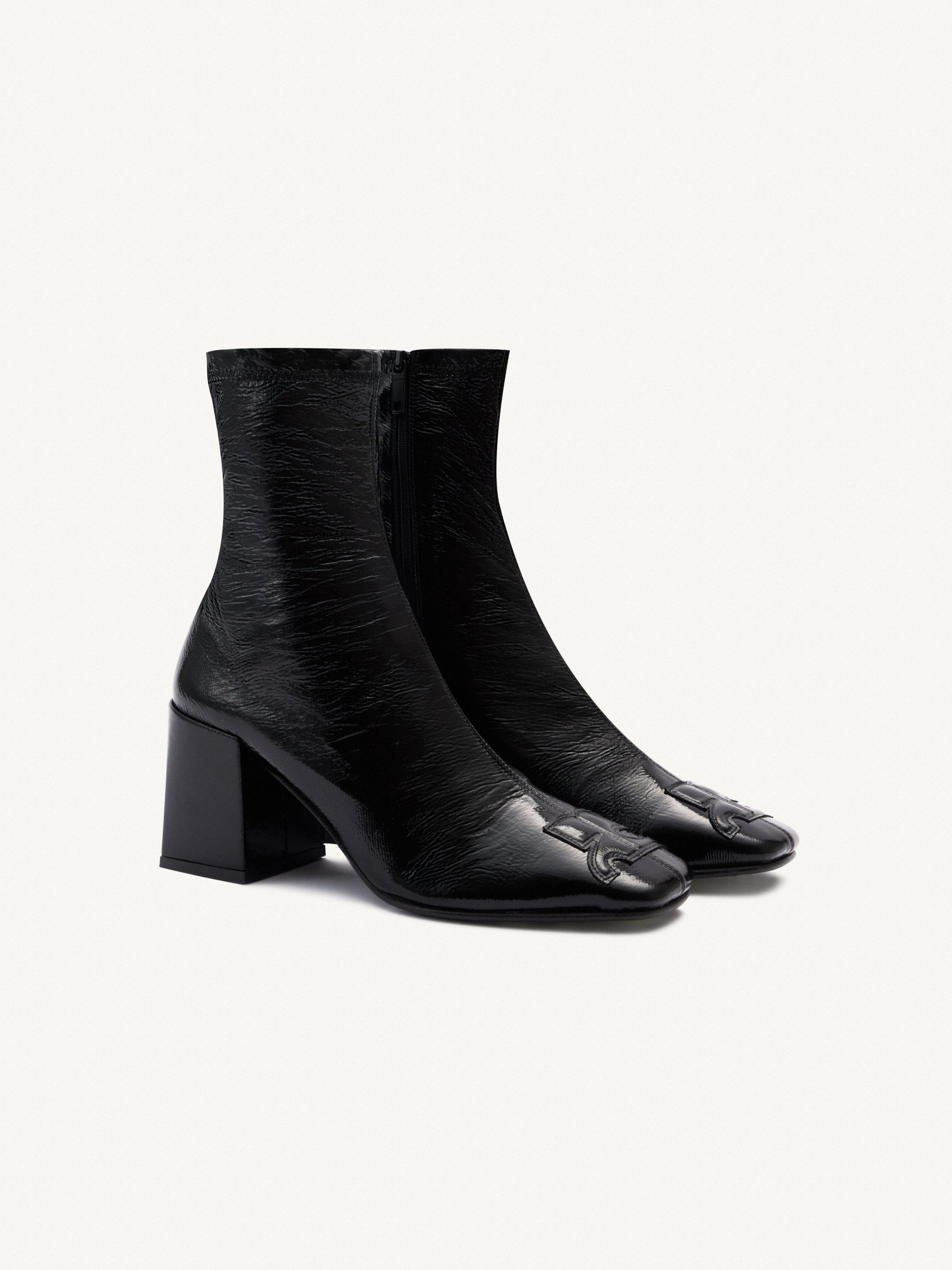 Stretch vinyl Boots - Black