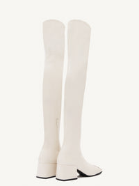 Over the knee vinyl Boots - White