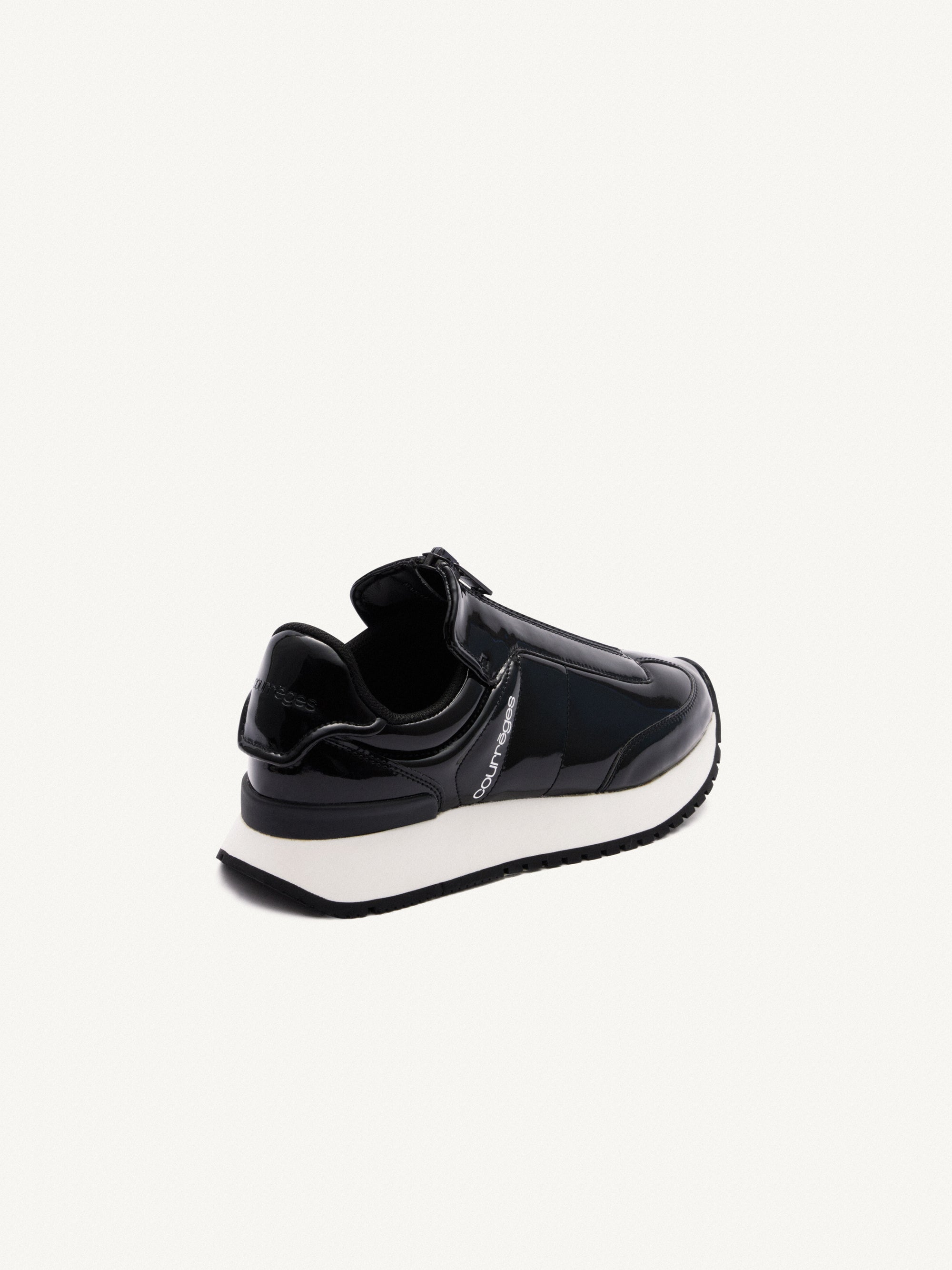 Vinyl zipped Sneakers - Black