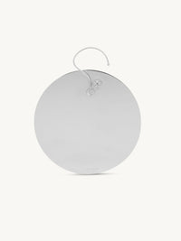 Flat Circle Earring - Silver