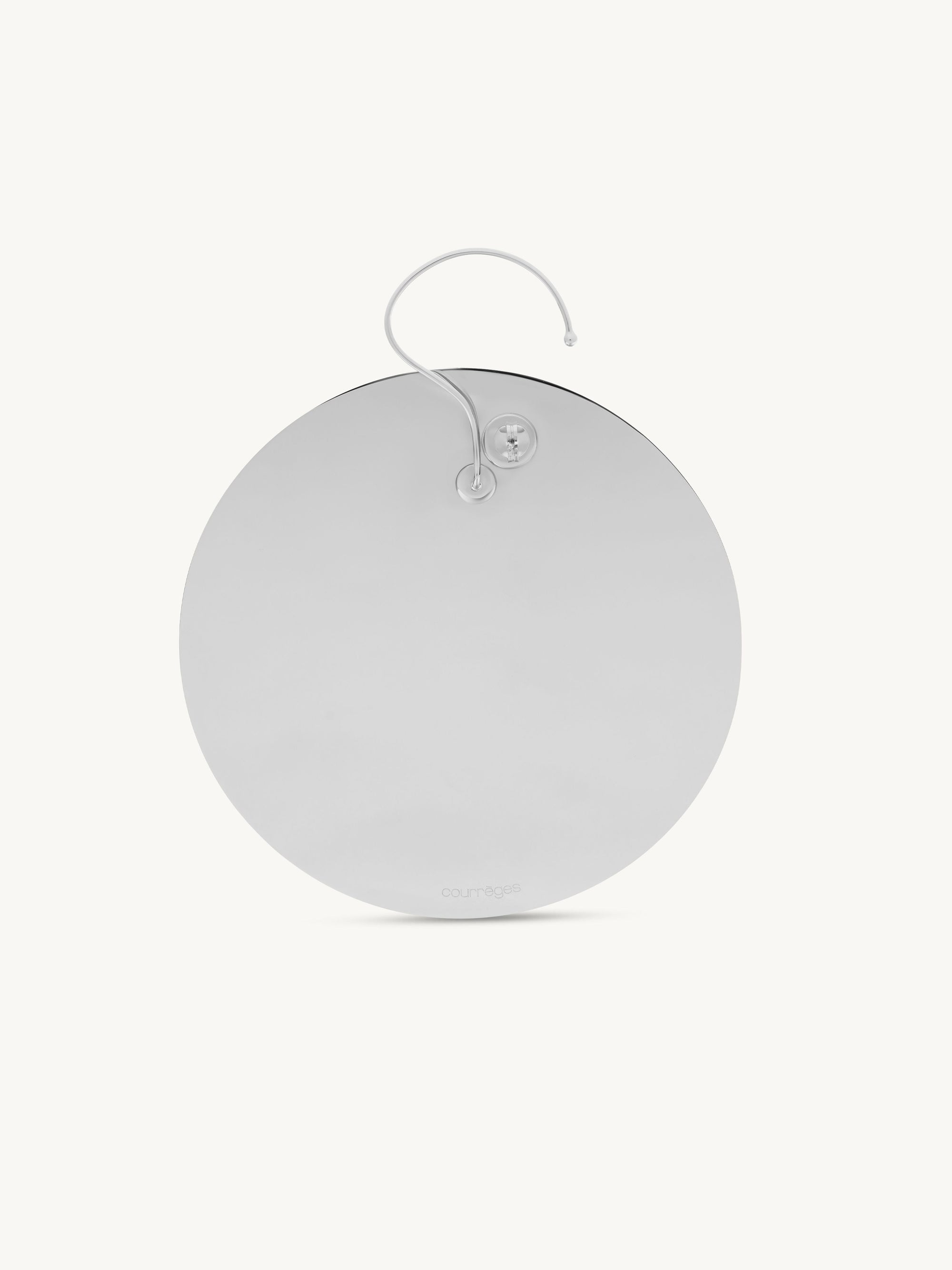 Flat Circle Earring - Silver