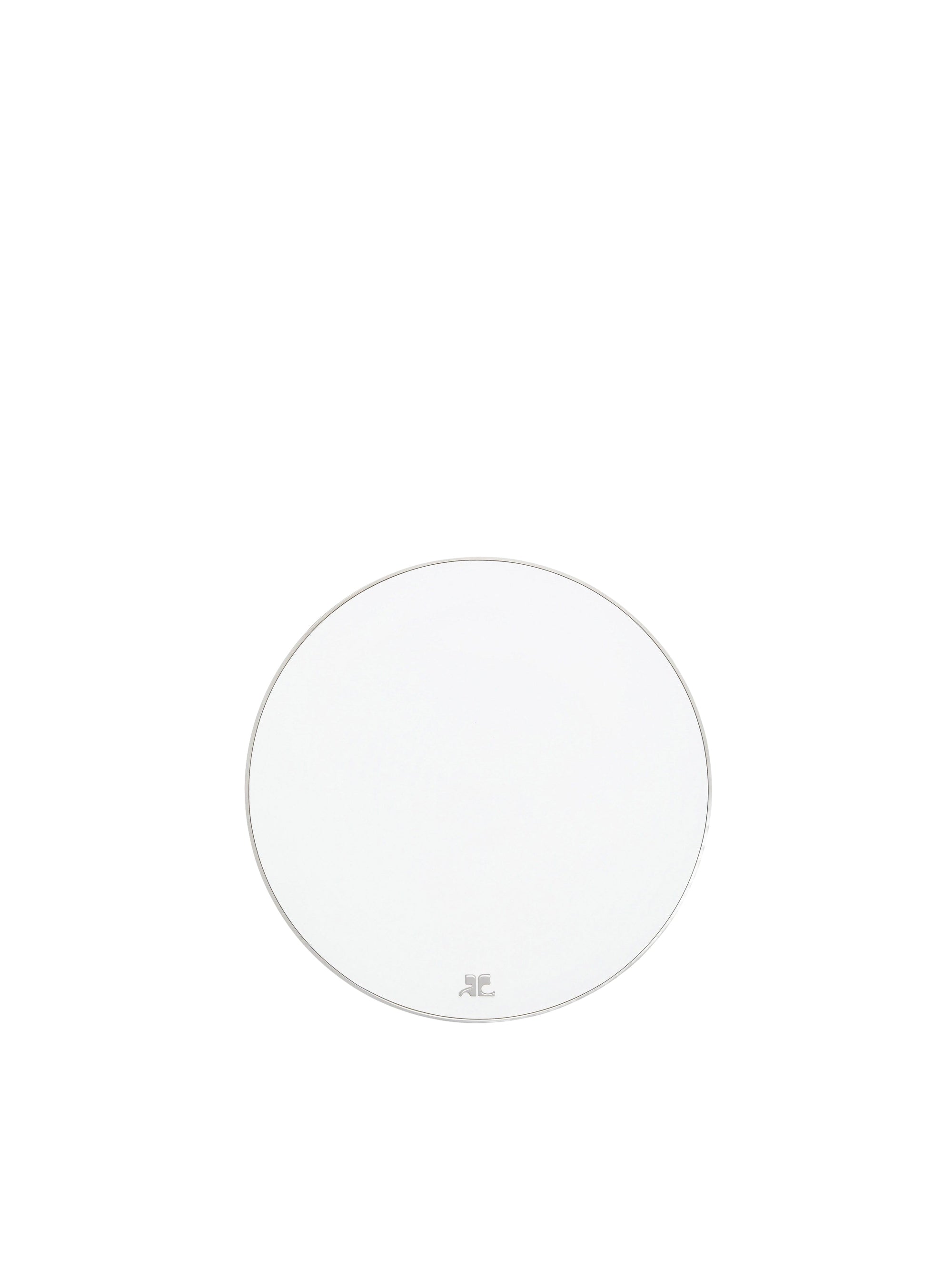 Flat Circle Earring - White