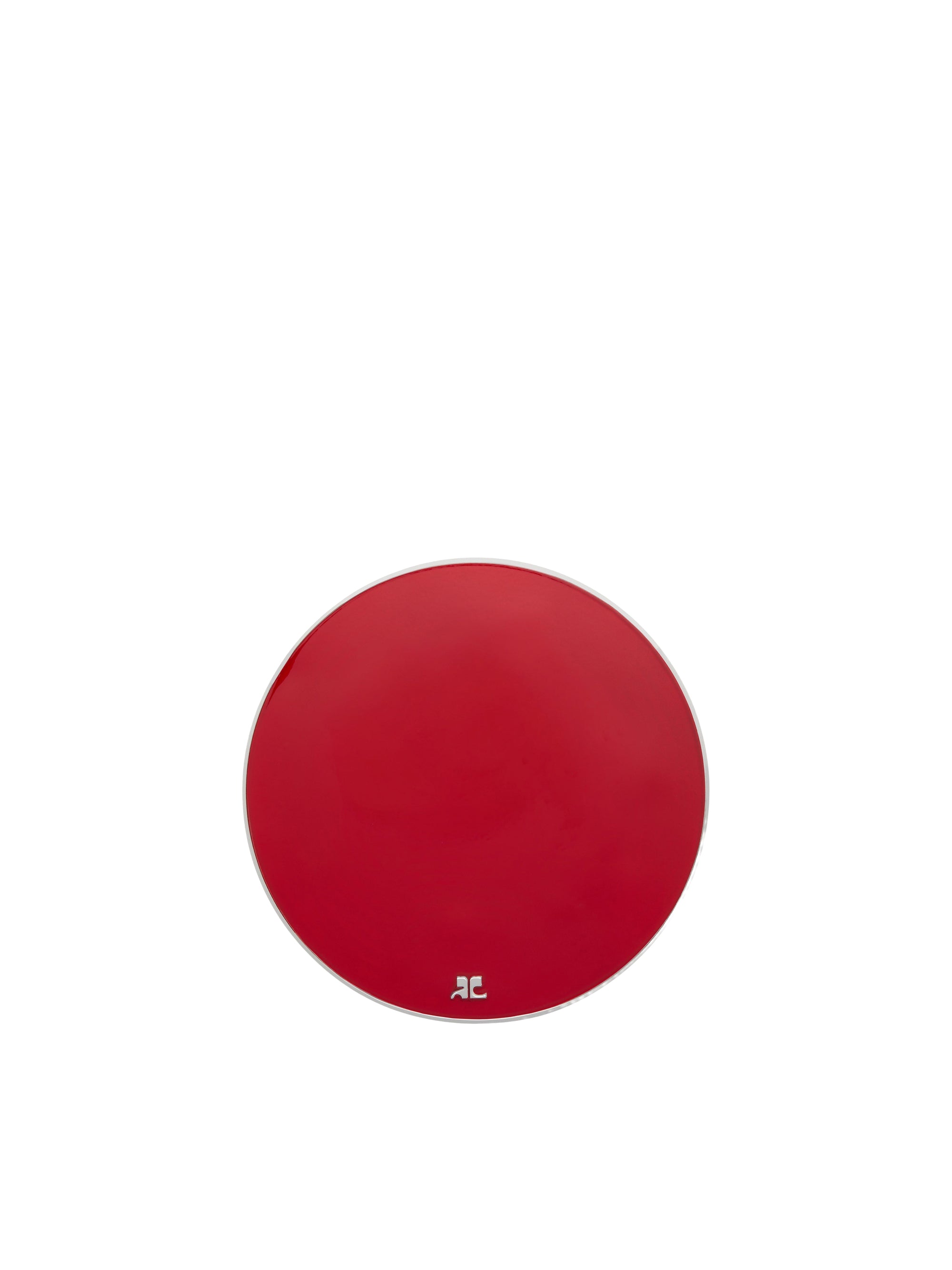 Flat circle Earring - Burgundy