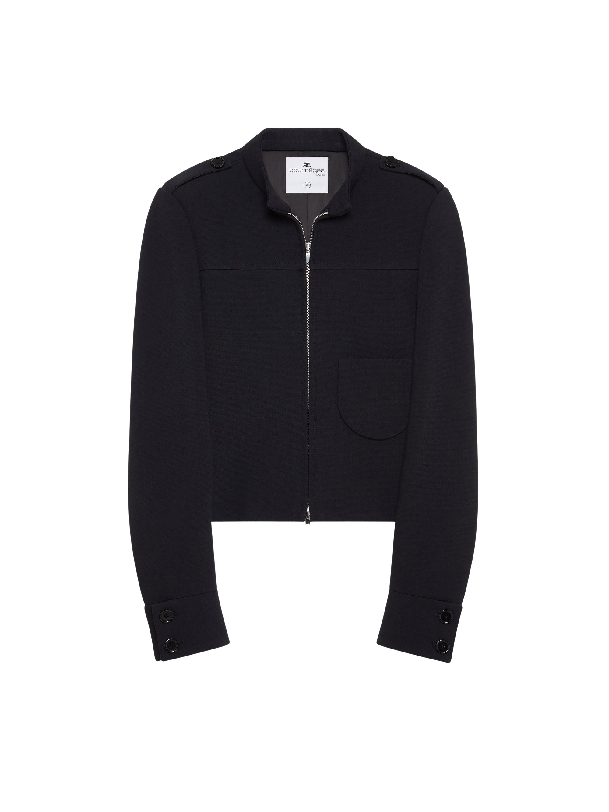 Crepe tailored Jacket - Black