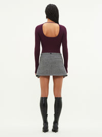 Caviar trapeze mini Skirt - Black