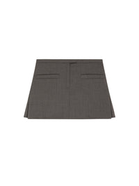 Tailored trapeze mini Skirt - Grey