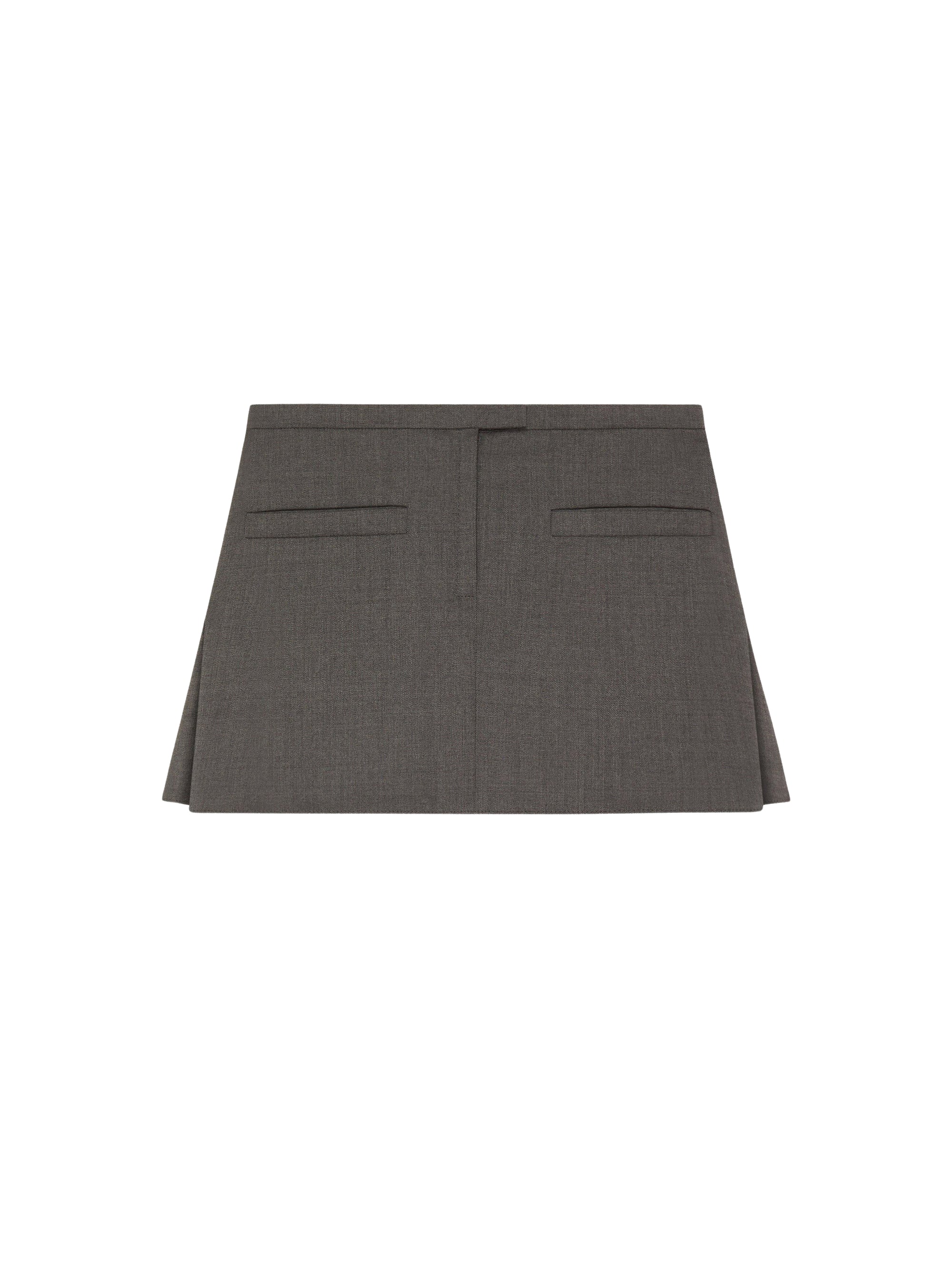 Tailored trapeze mini Skirt - Grey