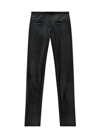 Tailored tube vinyl Pant - Black