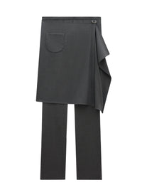 Overskirt wool tailored Pant - Steel Grey
