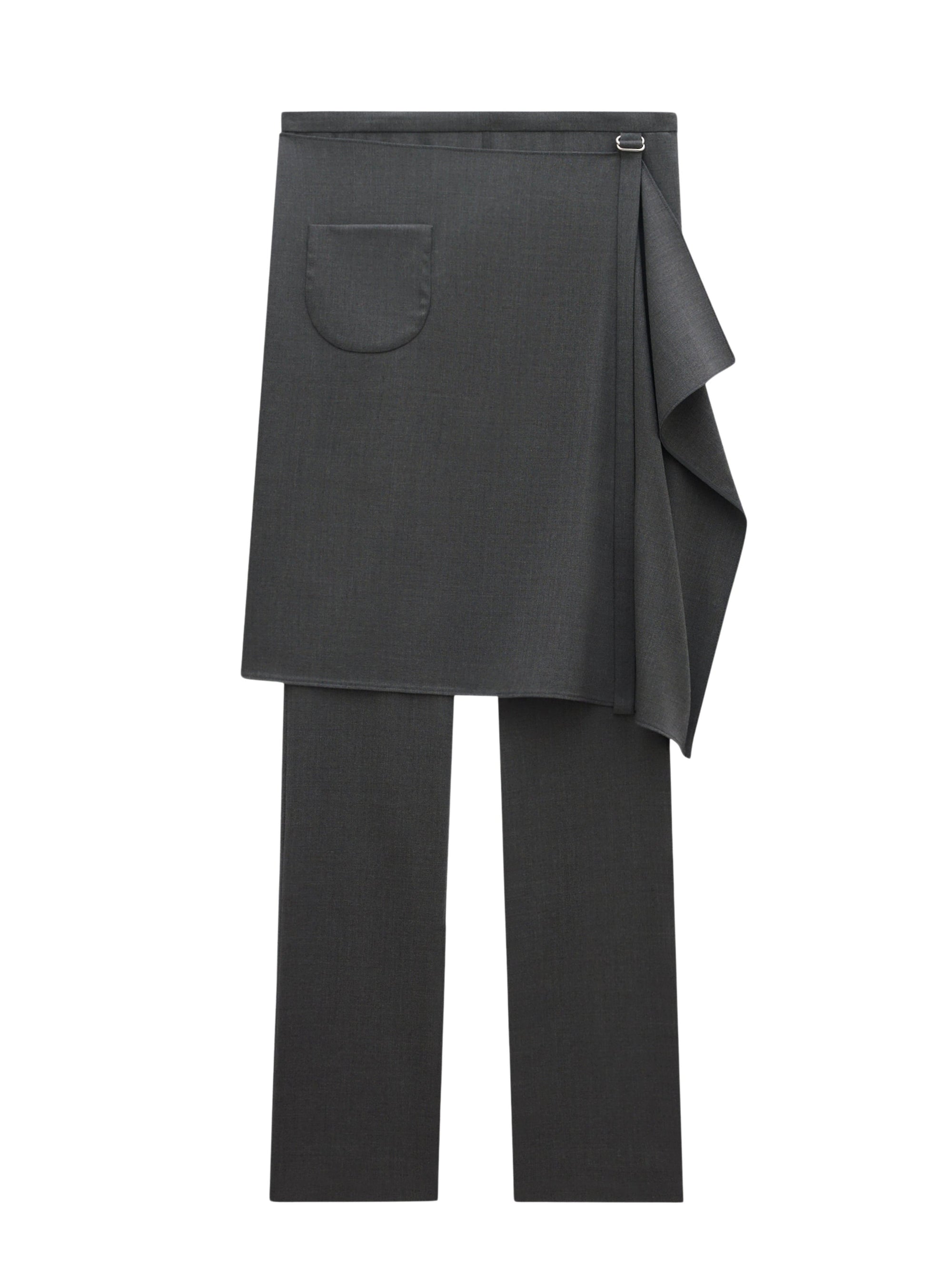 Overskirt wool tailored Pant - Steel Grey