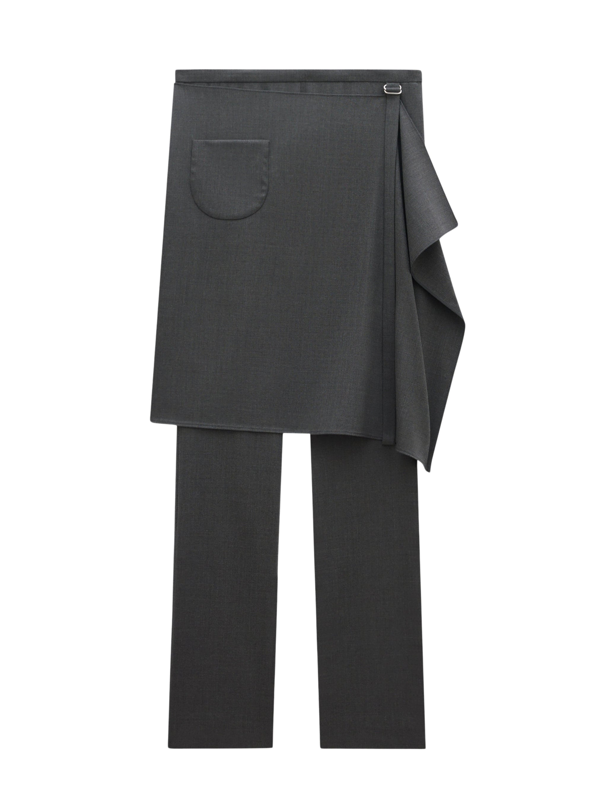 Overskirt wool tailored Pant - Grey