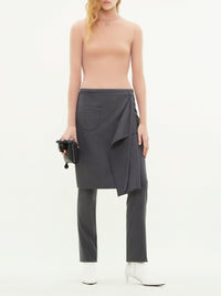Overskirt wool tailored Pant - Grey