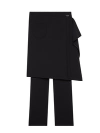 Overskirt wool tailored Pant - Black
