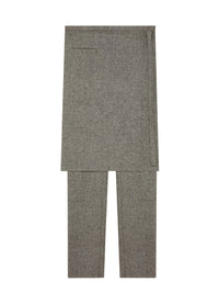 Overskirt caviar tailored Pant - Black