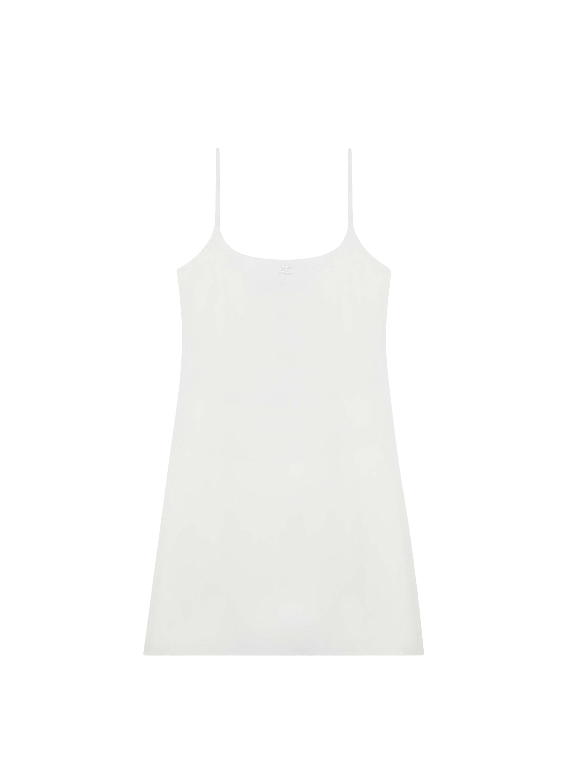 Mixed silk mini slip Dress - Heritage White