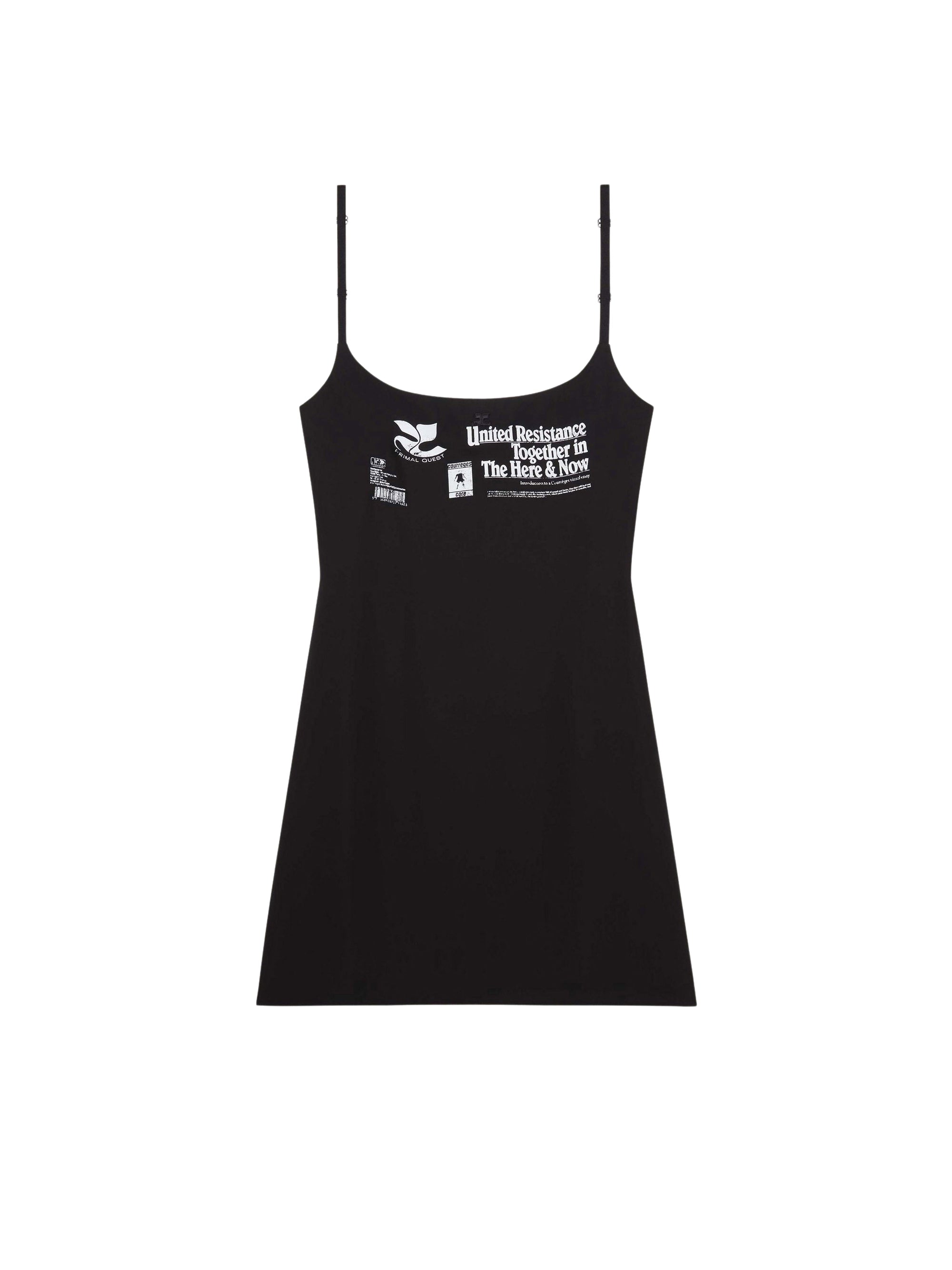 Silk Mini Dress - Black