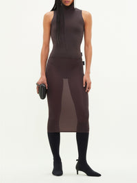 2nd skin tube Skirt - Brown