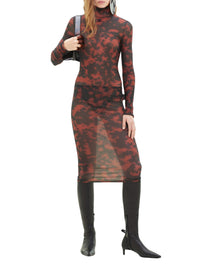 Second skin printed tube Skirt - Havana & Tortoise