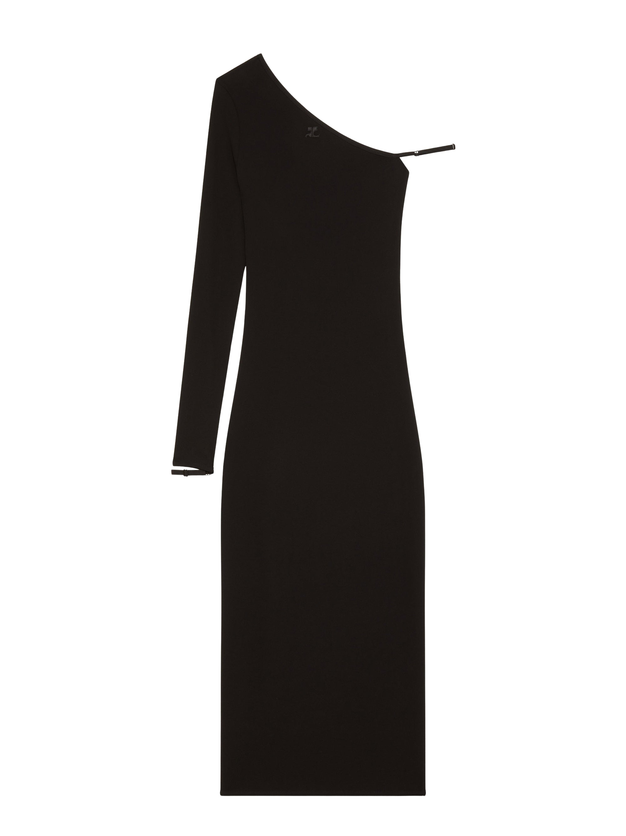 One-sleeved lingerie Dress - Black