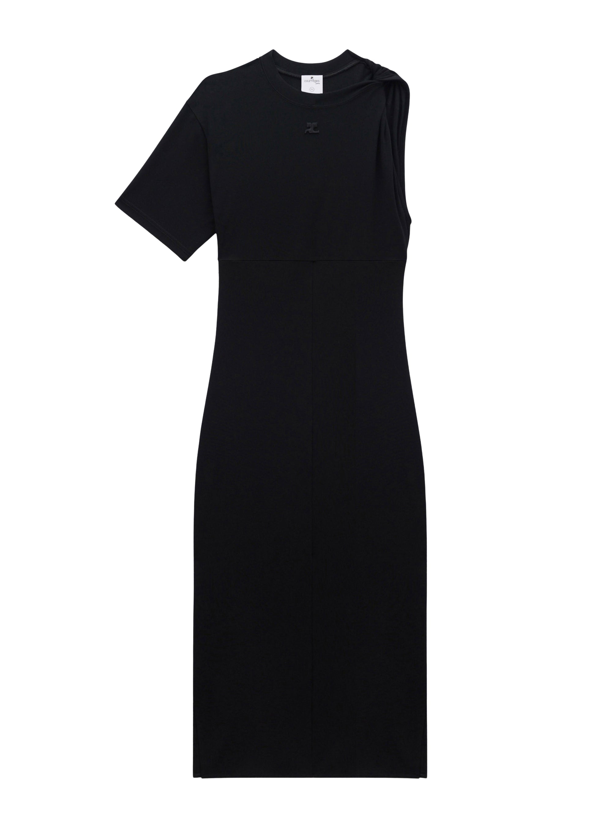 Twisted bigout t-shirt Dress - Black