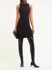 Jersey crepe lingerie Dress - Black