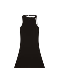Jersey crepe lingerie Dress - Black