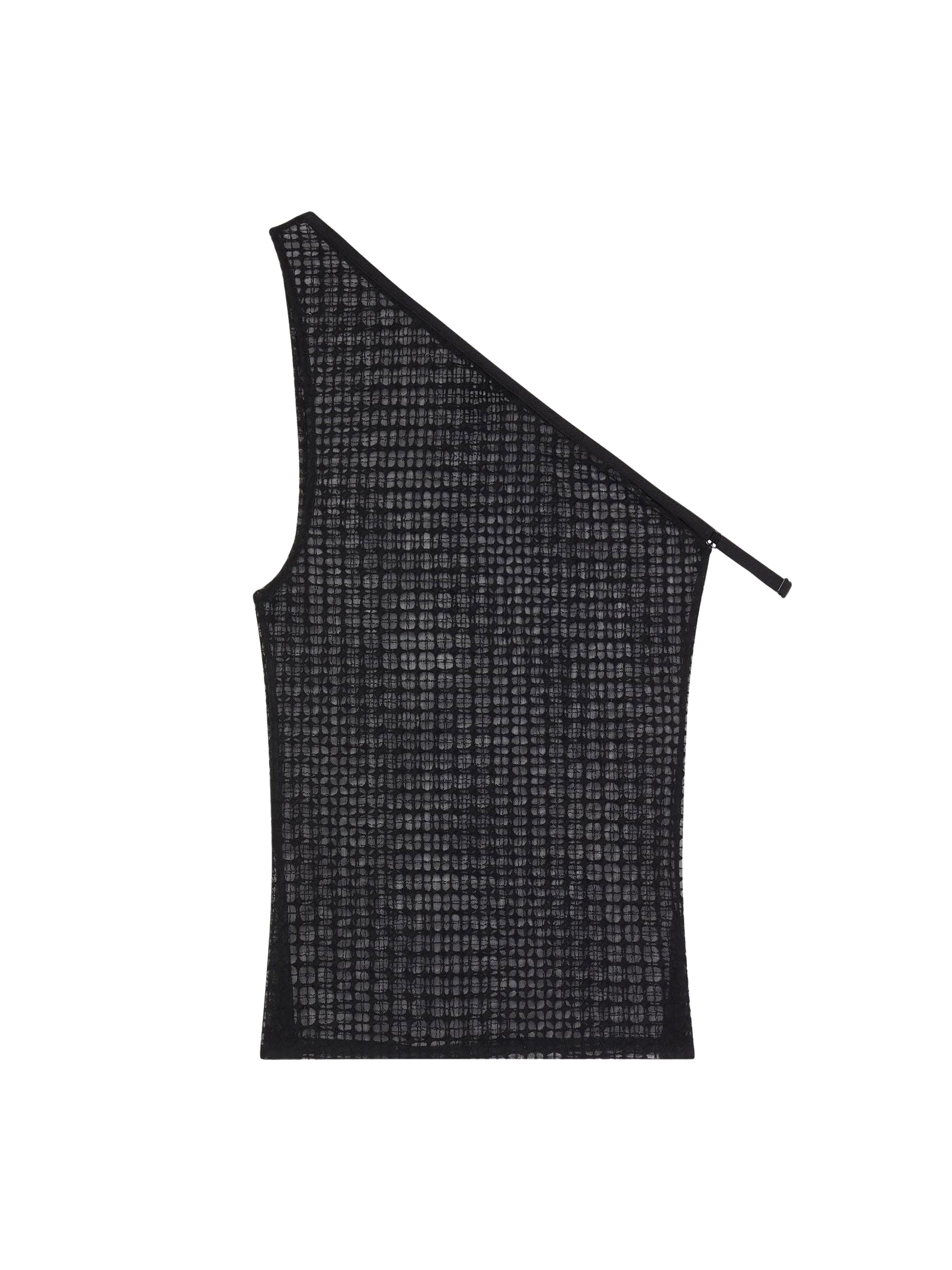 Asymetrical diamonds Top - Black