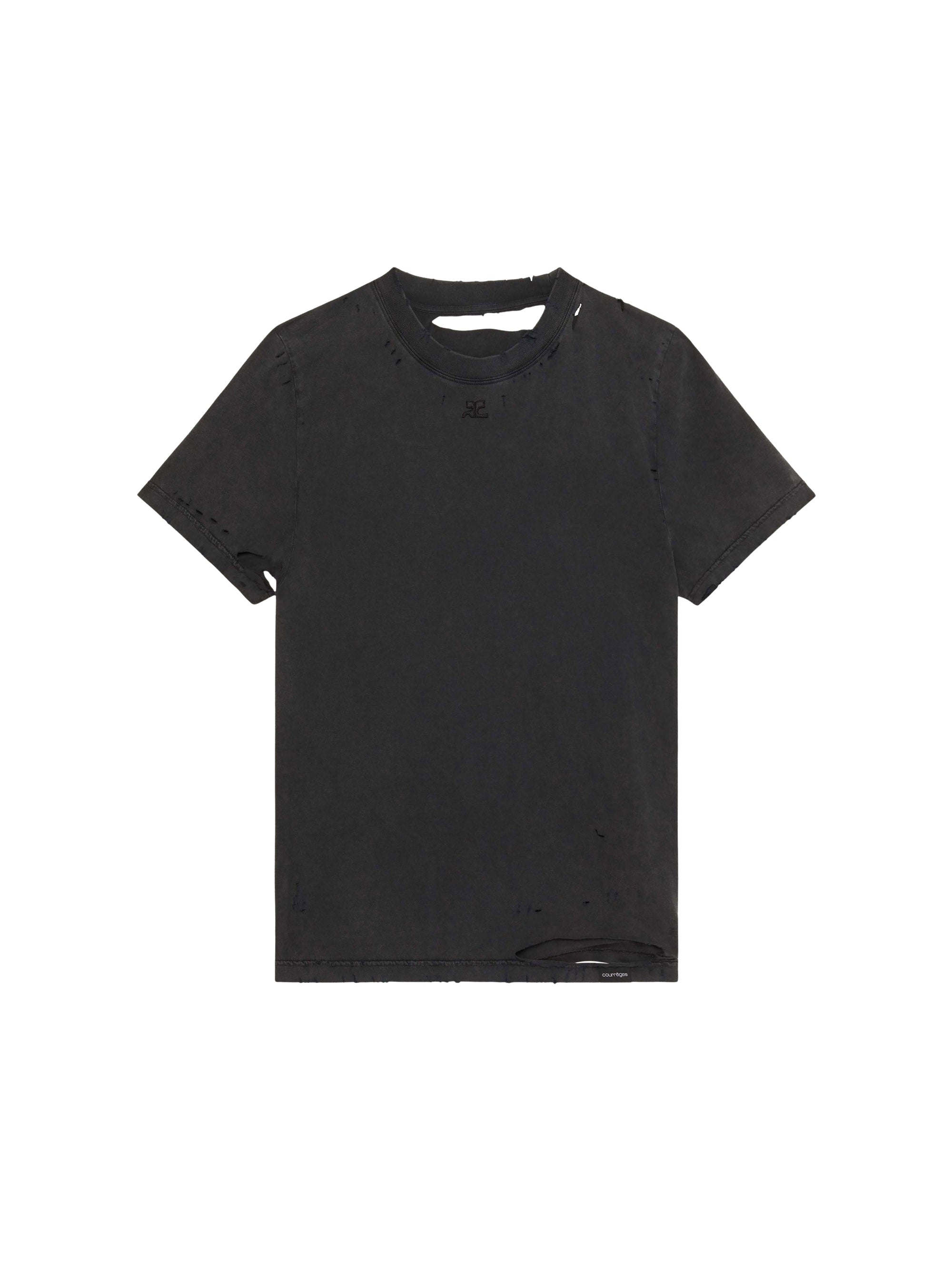 Destroyed ac T-shirt - Stonewashed Grey
