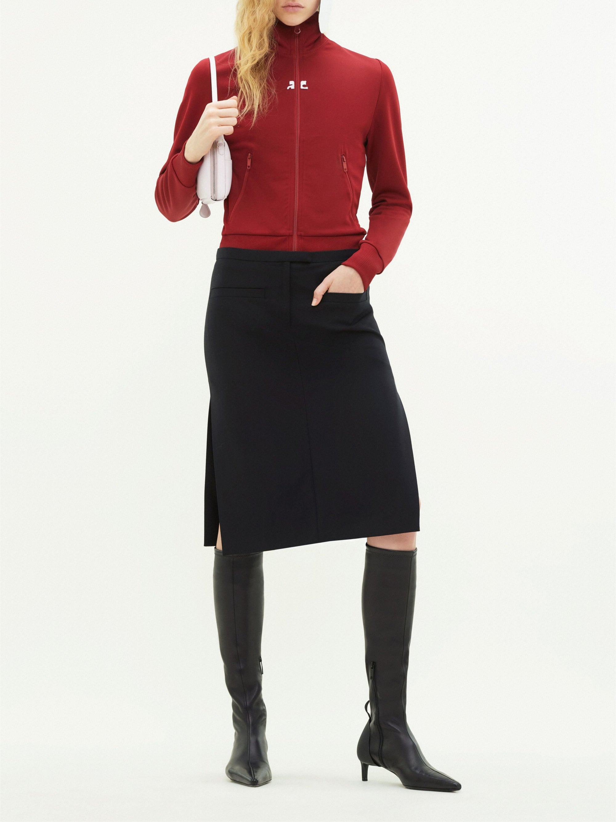 Interlock tracksuit zipped Sweatshirt - Red
