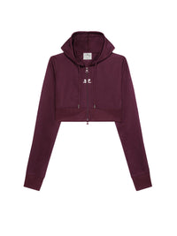 Cropped interlock Sweatshirt - Burgundy