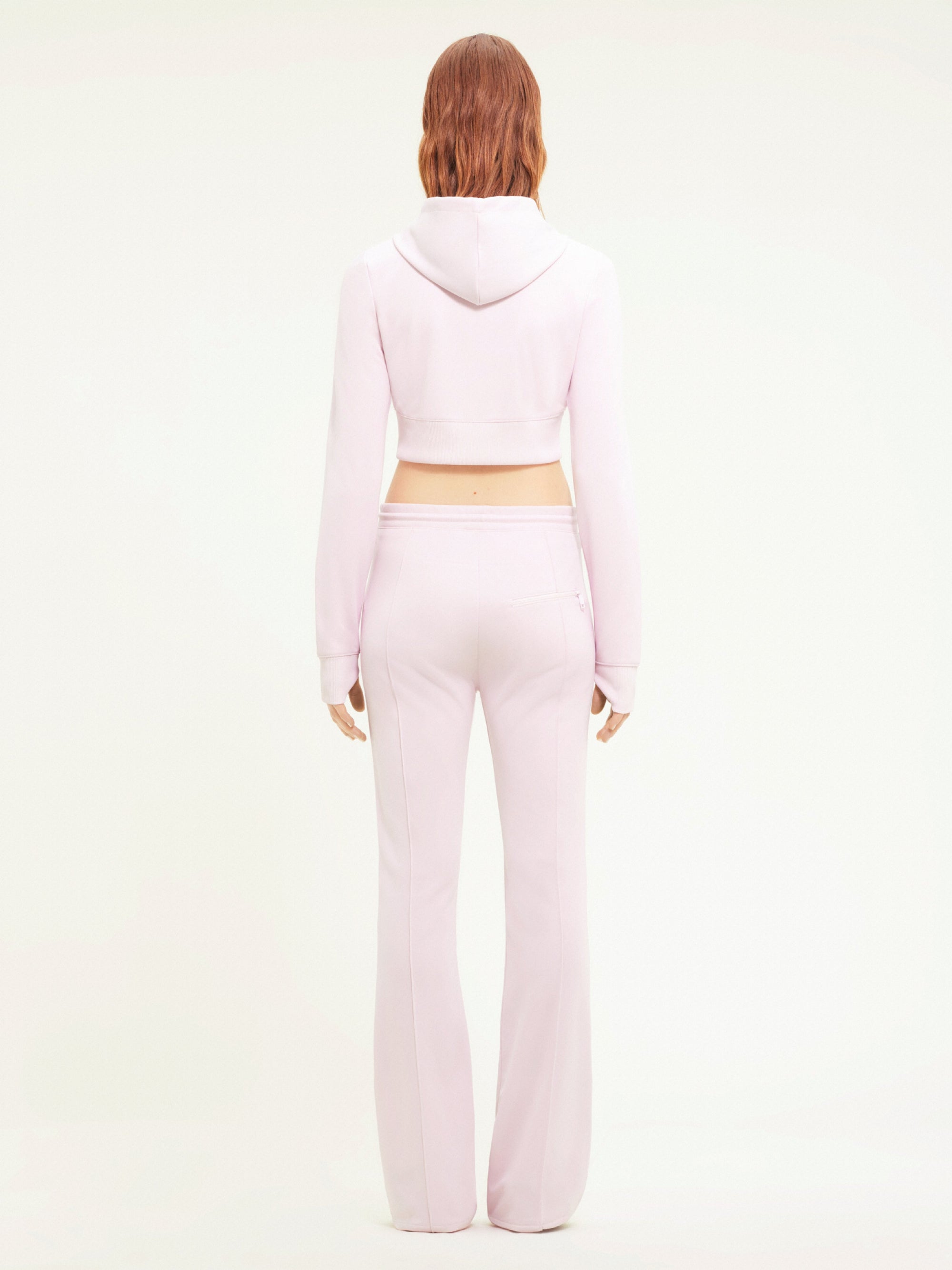 Cropped tracksuit interlock Jacket - Powder Pink