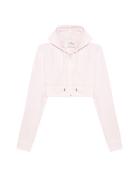 Cropped tracksuit interlock Jacket - Powder Pink