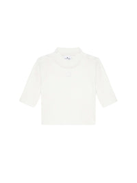 Rib knit cropped Sweater - Heritage White