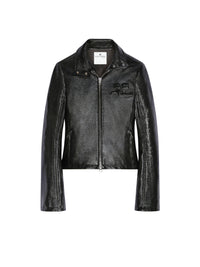 Zipped vinyl Jacket - Black