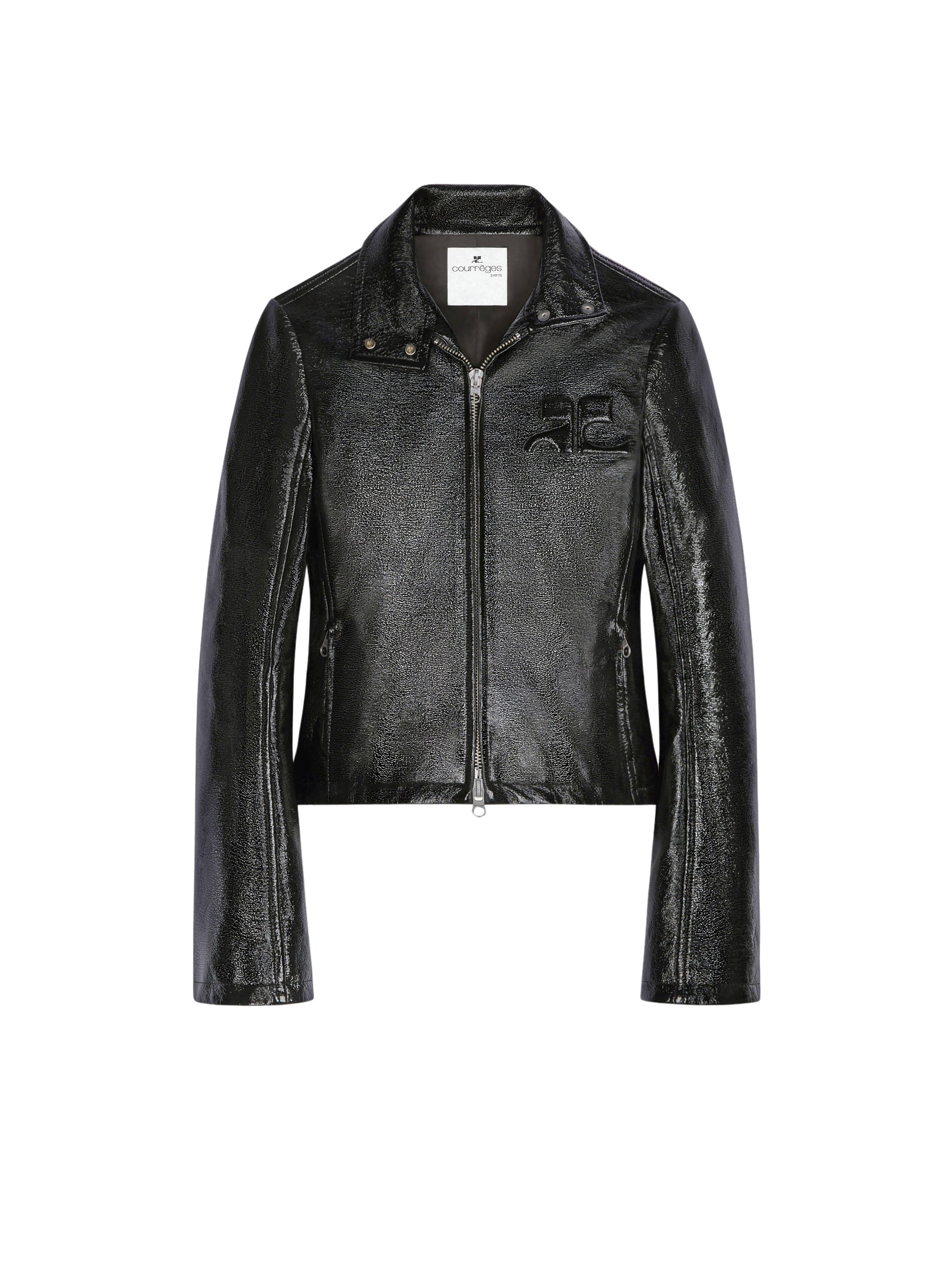 Zipped vinyl Jacket - Black