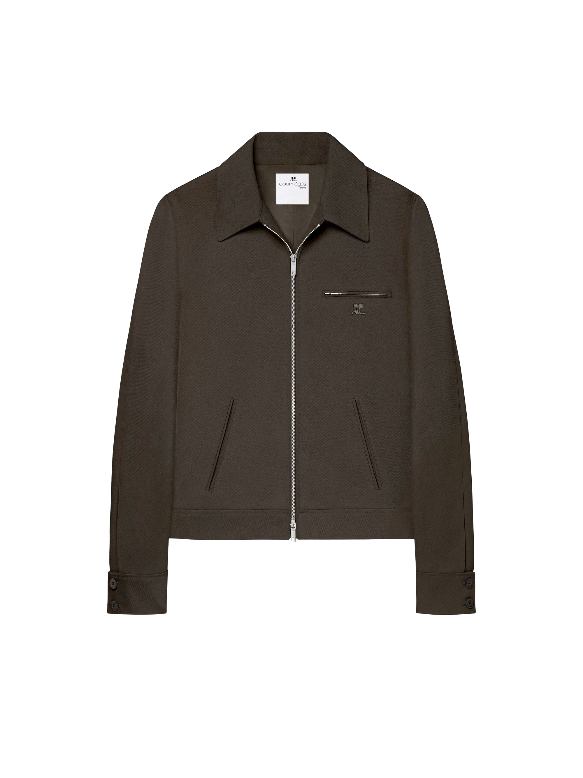 Signature retro twill Jacket - Mud Brown