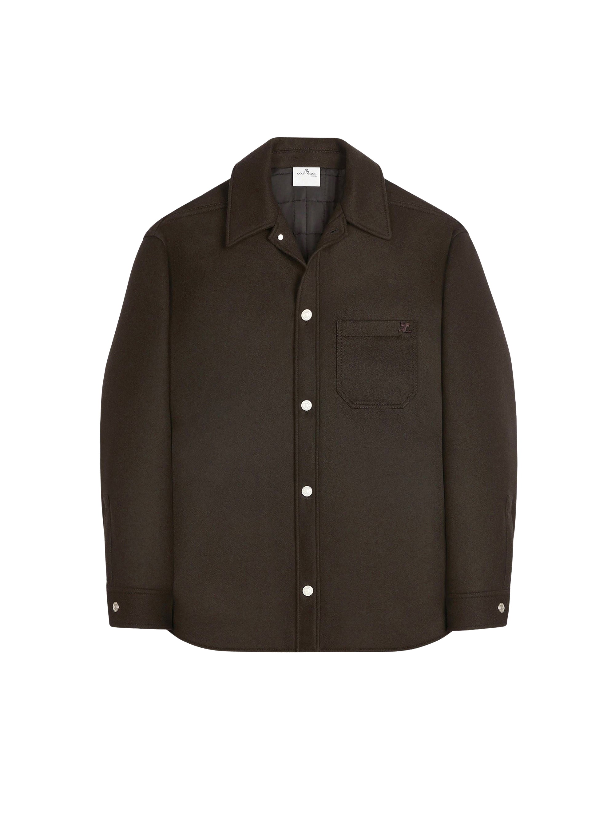 Wool Overshirt - Mud Brown