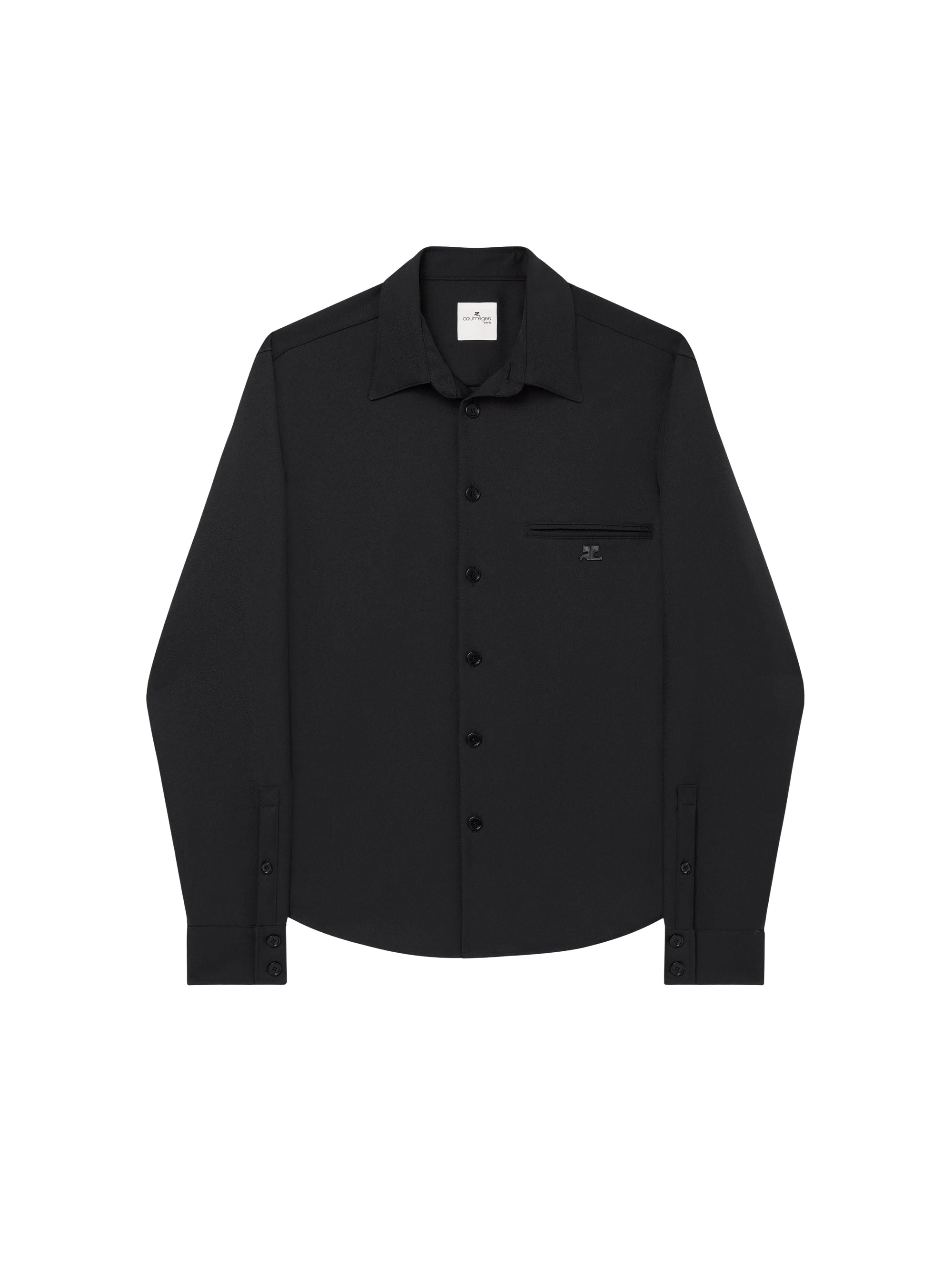 One pocket twill Shirt - Black