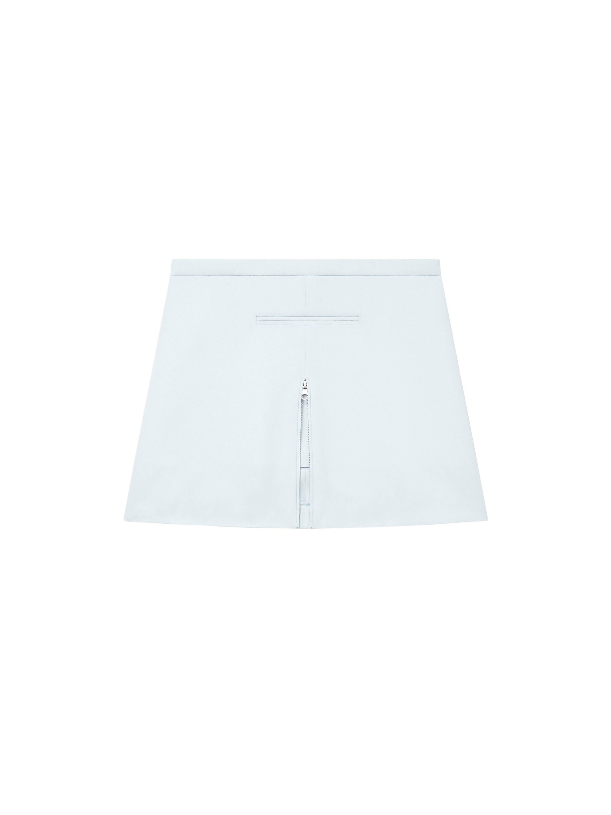 Tailored zipped twill mini Skirt - Iceberg