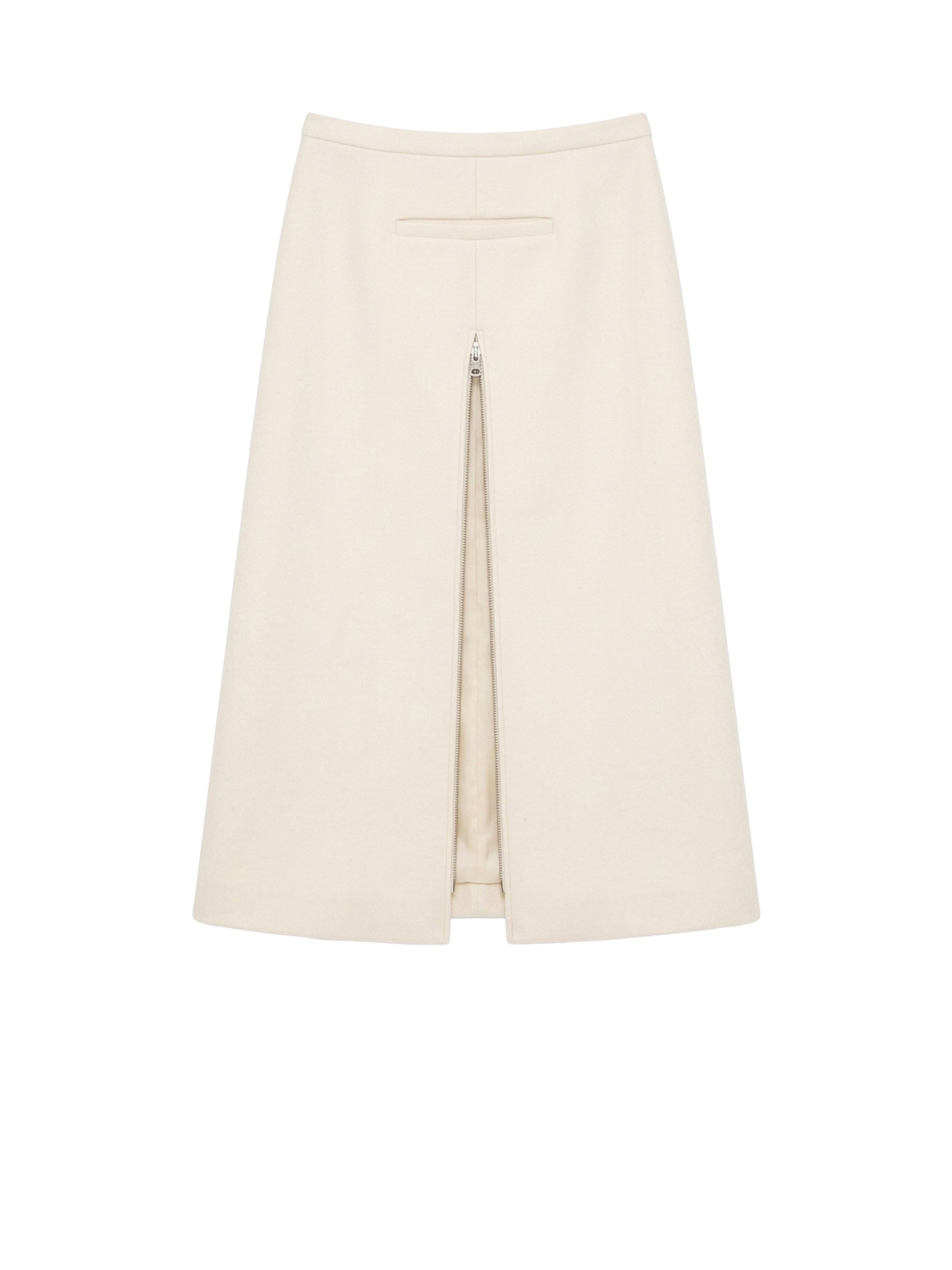 Tailored heritage crepe midi Skirt - Natural