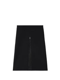 Tailored heritage crepe midi Skirt - Black