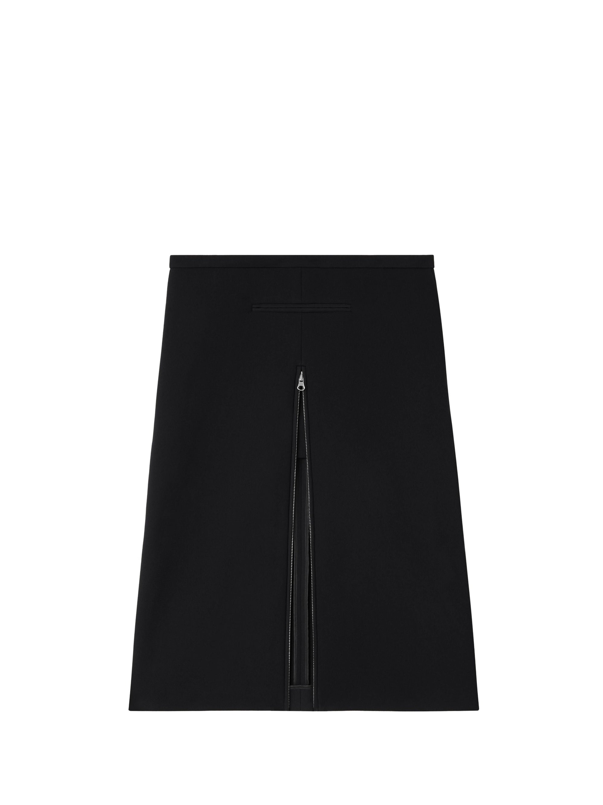 Tailored heritage crepe midi Skirt - Black