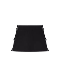 Multi sangle wool mini Skirt - Black