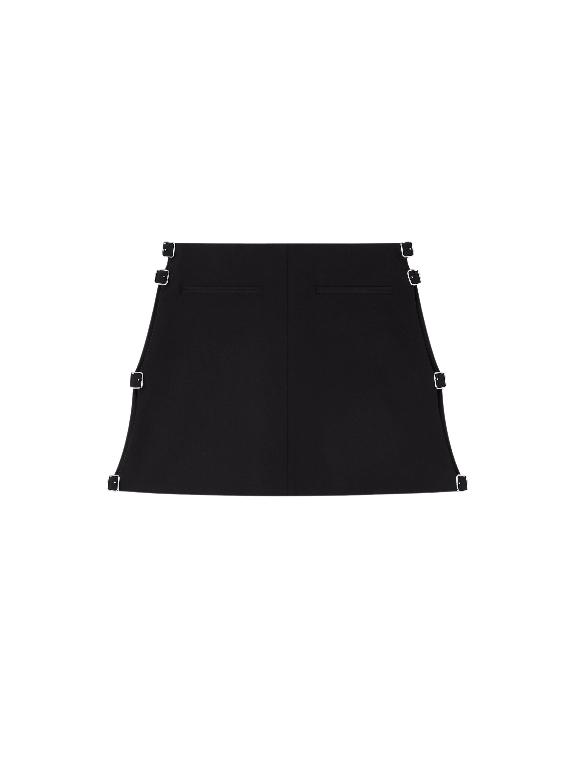 Multi sangle wool mini Skirt - Black